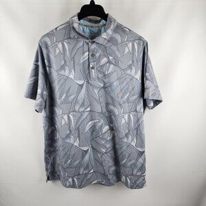 Walter Hagen Shirt Mens XL Gray Multi Clubhouse Airbrush Bird Print S/S Polo NWT
